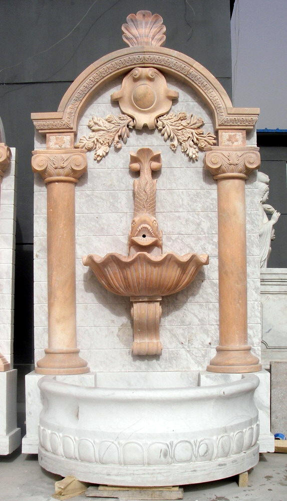 Wall Fountains, Carved Outdoor Fountains, Italian Marble Fountains